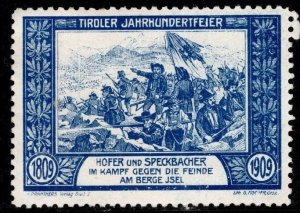 1909 German Cinderella Tyrolean Centenary Celebration 1809- 1909 Unused