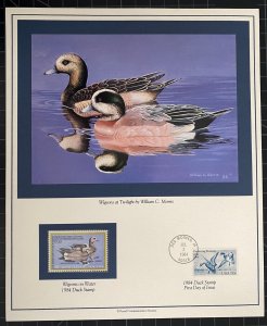 US Stamps - RW 51 & 52 - 1984 & 1985 Duck Stamp First Day Covers  - At Face