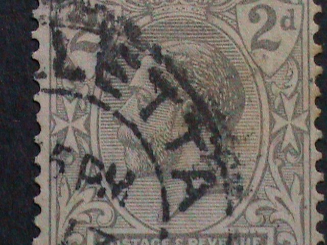​MALTA-1921 SC#69 KING GEORGE V FANCY CANCEL 102 YEARS OLD VERY FINE RARE