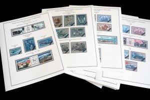 COLOR PRINTED TAAF: FRENCH ANTARCTICA 1955-2010 STAMP ALBUM PAGES (104 il.pages)