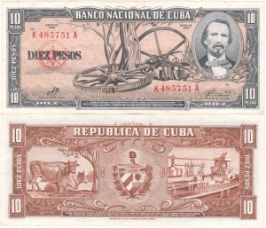 1960 Caribbean 10 Pesos Che Guevara Signature  Cir.