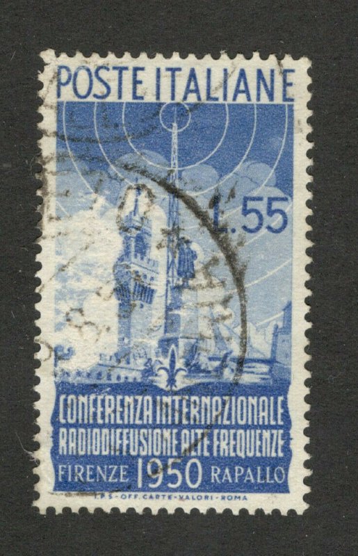 ITALY - USED STAMP, 55 L - Radio Conference - 1950.