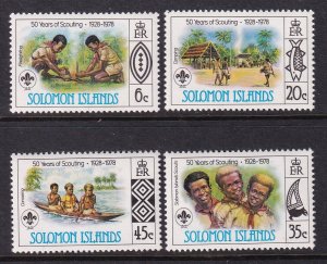 Solomon Islands 377-380 Boy Scouts VF