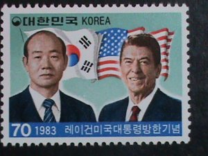 KOREA-1983-SC#1355 VISITING-PRESIDENT RONALD REAGAN MNH STAMP-VERY FINE