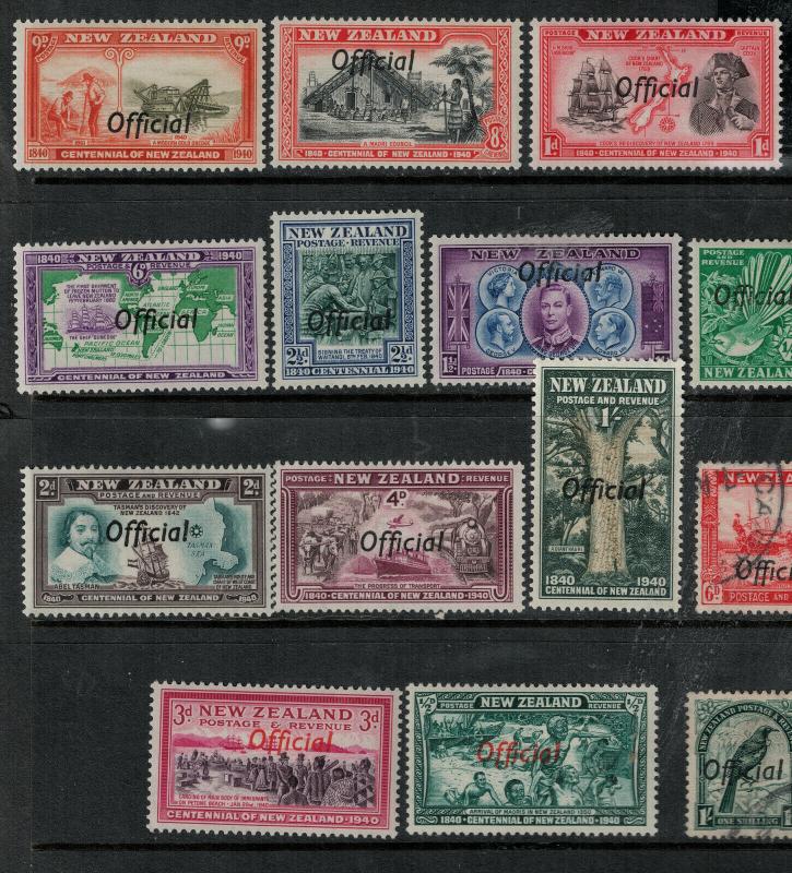 New Zealand 1940 SC O76-O96 Used CV $98.00 Set