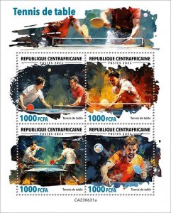 C A R - 2023 - Table Tennis - Perf 6v Sheet - Mint Never Hinged
