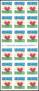 PCBstamps   US #2813a ATM Pane $5.22(18x29c)Love & Sunshine, MNH, (2)