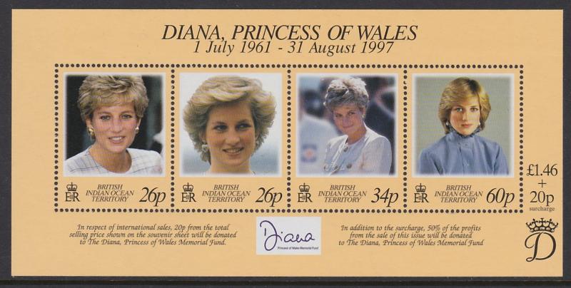 197 1998 Princess Diana SS MNH