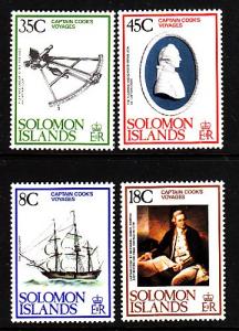 Solomon Islands Captain Cook 381-384 MNH VF 