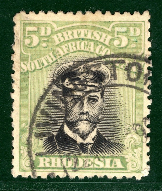 RHODESIA BSACo KGV Admiral SG.255f 5d (Die IIIA) 1917-20 Used Cat £350 EBLUE37