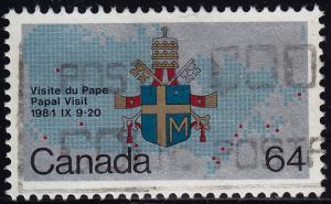 Canada - 1984 - Scott #1031 - used - Papal Visit