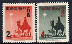 Cuba 1956 Christmas (3 Kings on Camels) set of 2 unmounte...