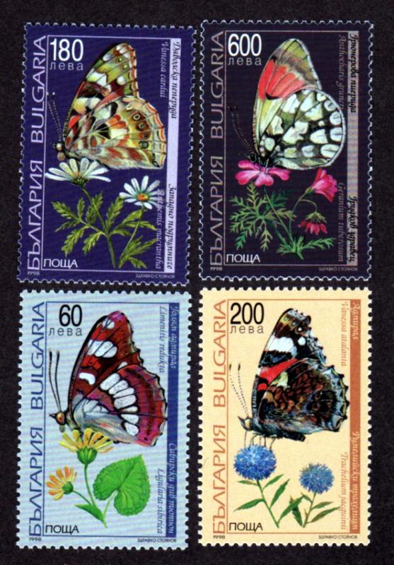 Bulgaria 4052-4055 Mint NH Butterflies!