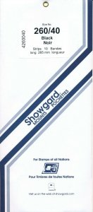 Showgard Stamp Mount 260/40 mm - BLACK (Pack of 10) (260x40 260mm)  STRIP