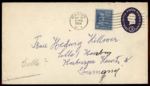 USA 5c Prexie James Monroe 3c Entire Medina NY  Germany Cover 80122