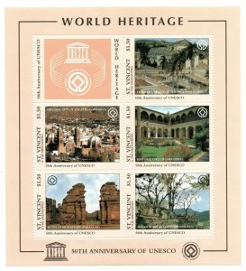 St. Vincent 1997 SC# 2396 UNESCO World Heritage, Peru - Sheet of 5 Stamps - MNH