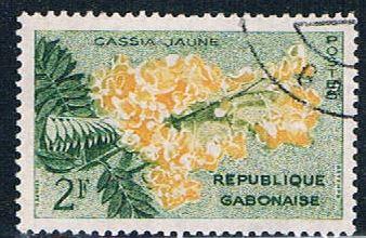 Gabon 156 Used Yellow Cassia ur 1961 (G0304)+