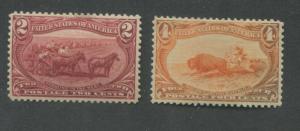 1898 United States Postage Stamps #286-287 Mint Regummed Very Fine