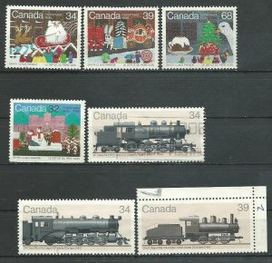 Can #1067-1073  used VF 1985 PD