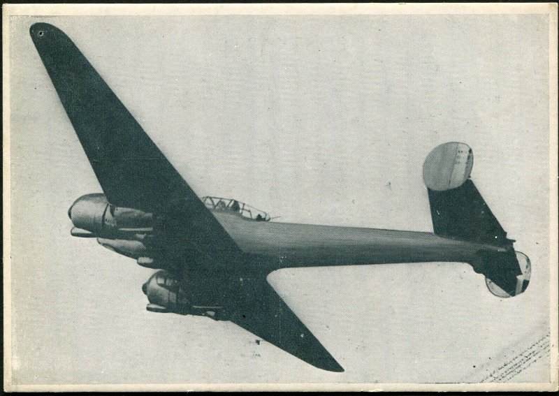 Aviation WWII Fighter Airplane Postal Card Military Airforce