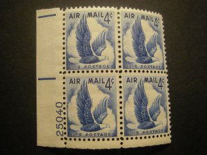 Scott C48, 4c Eagle in Flight, PB4 #25040 LL, MNH Airmail Beauty Durland Premium