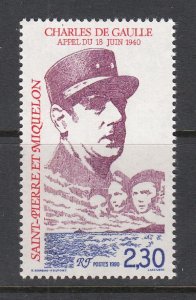 ST. PIERRE & MIQUELON SC# 546 - GENERAL DE GAULLE - MNH