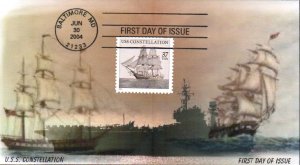 #3869 USS Constellation Homespun FDC