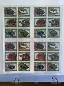 Manama Ajman State  Beautiful  Fish cancelled  stamps sheet  R27564