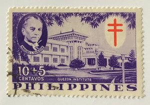 Philippines 1958 Scott B9 used - Quezon Institute,  Fight against Tuberculosis