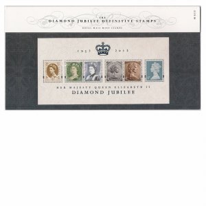 2012 Diamond Jubilee Miniature Sheet Special Stamps in Presentation Pack no 93