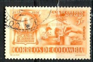 Colombia; 1957: Sc. # C293: Used Single Stamp