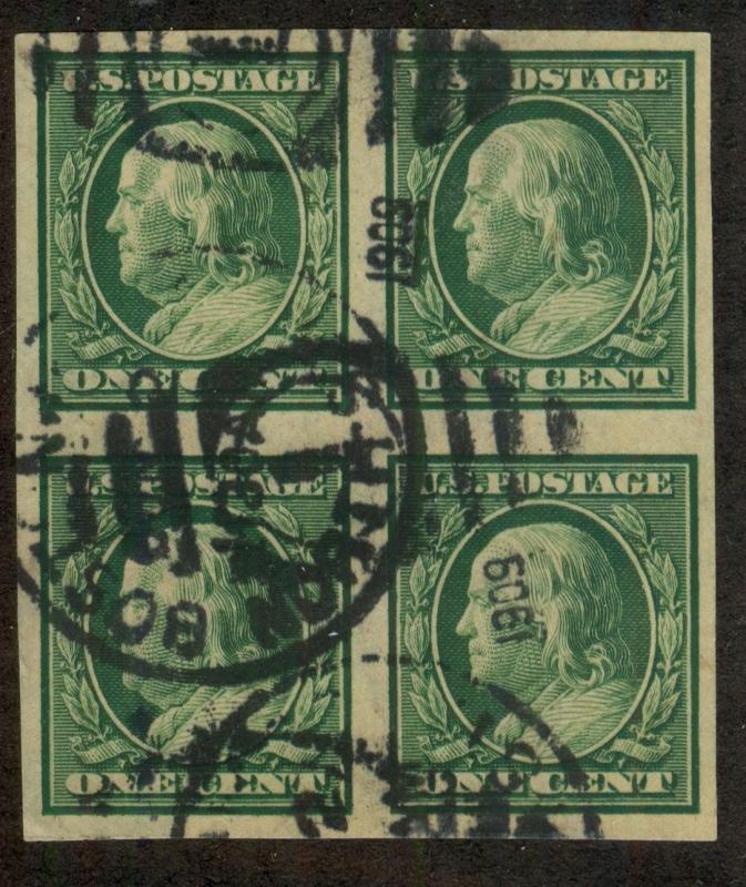 U.S. - 343 - Block of 4 - EXTRA FINE - Used