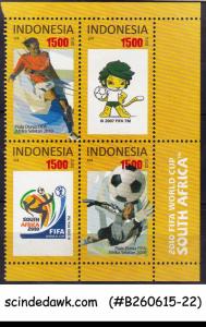 INDONESIA - 2010 FIFA WOLRD CUP SOUTH AFRICA - SE-TENANT X 4 - MINT NH