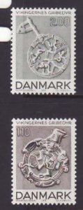 Denmark-Sc#653-4- id9-unused NH set-Viking Art-1979-