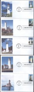 #4146-50 Pacific Lighthouses Compuchet FDC Set