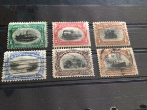 U. S. 1901 Pan-American Exposition mounted mint & used stamps A12433