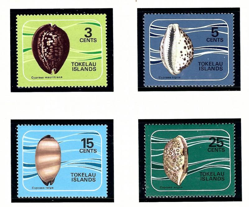 Tokelau Is 41-44 MNH 1974 Sea Shells