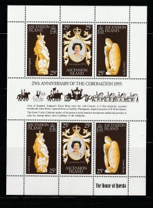 Ascension 229 Set MNH Queen Elizabeth 25th Anniversary Coronation