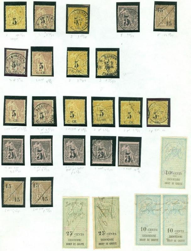 EDW1949SELL : COCHIN CHINA Very nice Mint & Used collection with many varieties.