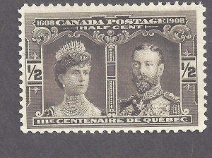 Canada 1/2c QUEBEC TERCENTENARY REENTRY SCOTT 96 VF MINT UN BS22125