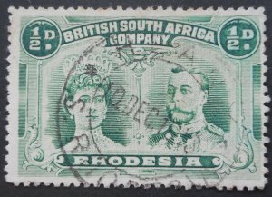 Rhodesia Double Head HalfPenny with HEANY (DC) postmark