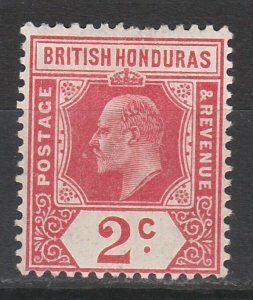 BRITISH HONDURAS 1908 KEVII 2C