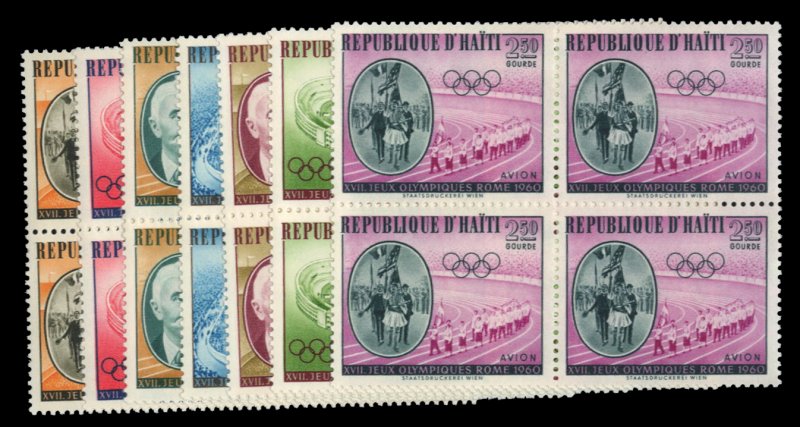 Haiti #462-465, C163-165 Cat$22.40, 1960 Olympics, complete set with Airpost,...