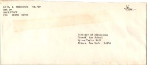 United States Vietnam War Soldier's Free Mail 1967 FPO 96695 Naval Support Ac...