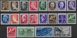 1942 Italia Posta Militare 20v. Sassone n. 1/20