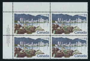 Canada 600 TL Block Plate 1 MNH Vancouver