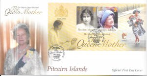 Pitcairn Islands #565 Queen Mother on cover (FDC)  CV $6.50