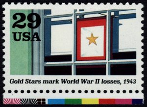 USA #2765i 29c MNH (WWII 1943: Gold Stars mark World War II losses)