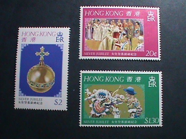 ​HONG KONG-CHINA-1977-SC#335-7- 25TH ANNIVERSARY- REIGN OF ELIZABETH II MNH