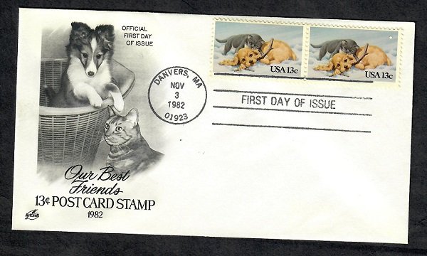 2025 Kitten and Puppy Unaddressed ArtCraft FDC